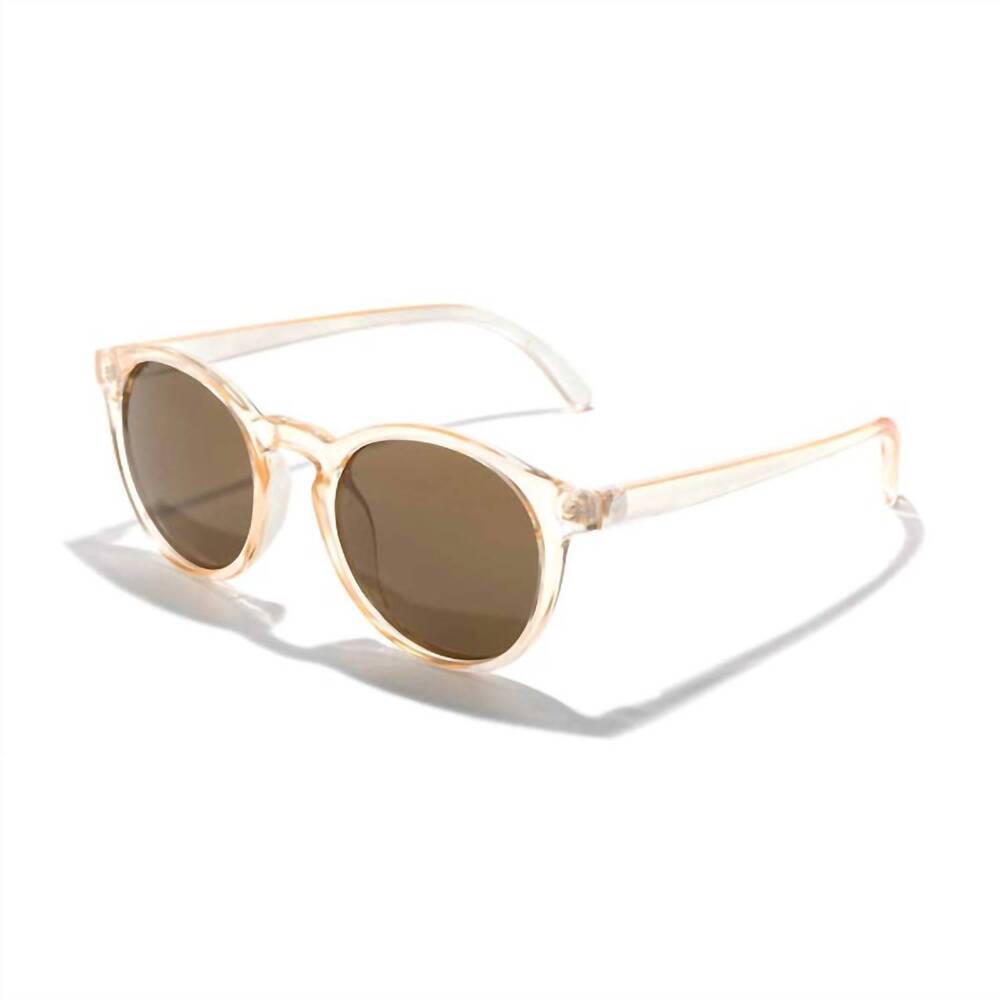 NEW SUNSKI women's dipsea round sunglasses in champagne brown